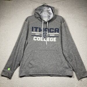 Ithaca College  Hoodie‎ Adult Large Gray Pullover Sweatshirt Champion FLAWS